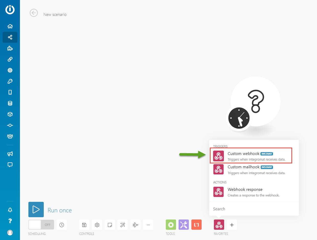 integromat-Custom webhook